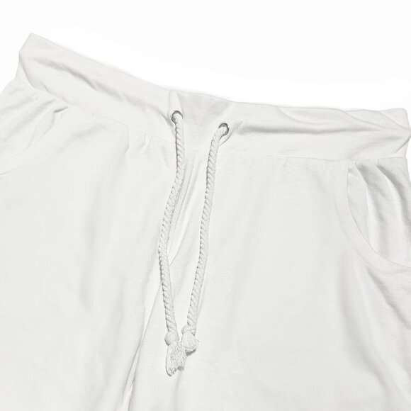mySTYLE Women's Seasonal French Terry Basic Bermuda Shorts Brilliant White - Picture 4 of 5